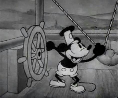 "Steamboat Willie" 1928. The first animated movie to have synchronized sound. | Mickey mouse ...