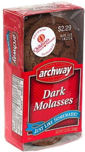 Archway Dark Molasses Cookies - 12 oz, Nutrition Information | Innit