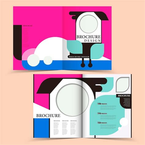 Premium Vector | Creative halffold brochure design