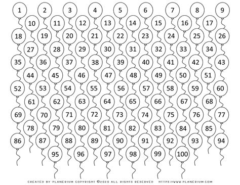 Numbers 1 100 Coloring Pages Coloring Pages