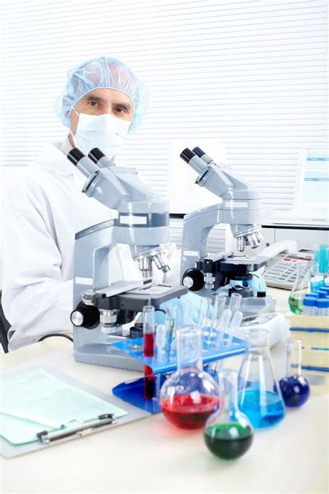 A Laboratorian Assistant Holding The Blood Testing Lab Researching Equipment Stock Image - Image ...