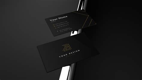 10 Free black business card mockups on Behance