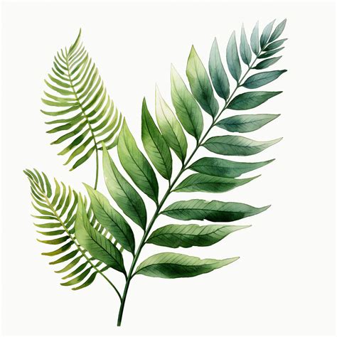 Premium AI Image | watercolor fern plant clipart