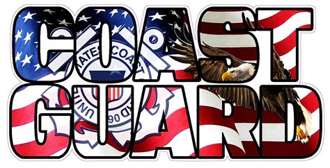 Coast Guard American Flag Eagle Lettering Decal | Nostalgia Decals ...