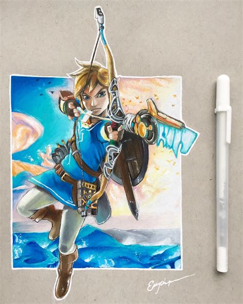 Breath of the wild Link pencil drawing! : r/zelda