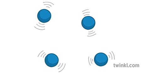 Gas Particles Arrangement Illustration - Twinkl