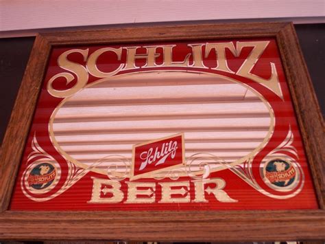 VINTAGE SCHLITZ Beer Mirror MANCAVE BAR POOL ROOM Schlitz Beer, Pool Rooms, Man Cave Bar, Bar ...