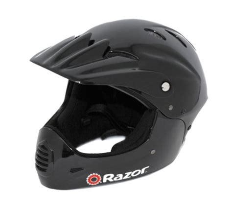 Razor Youth Gloss Black Full Face Bicycle Helmet