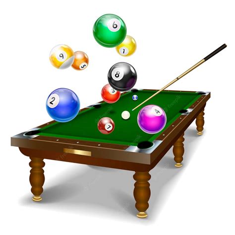 Premium Vector | Billiard table, front view isolated white background