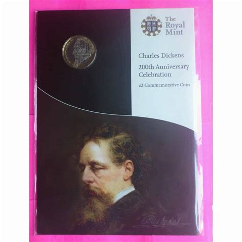 2012 ROYAL MINT CHARLES DICKENS BRILLIANT UNCIRCULATED £2 COIN - SEALED ...