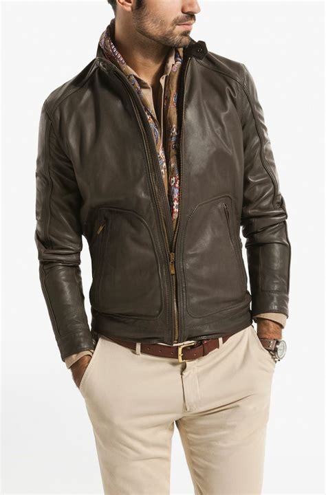 GREEN LEATHER JACKET - Massimo Dutti | Menswear: Inspiration ...