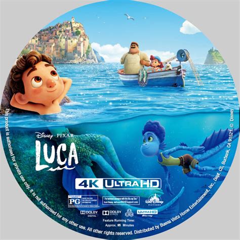 Luca (2021) Custom 4K UHD Label - DVDcover.Com