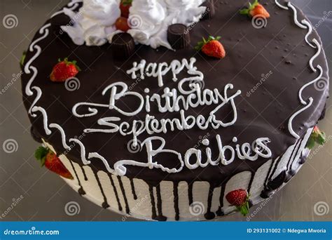 September Birthday Special Cake for the Month Stock Photo - Image of blackforest, enjoy: 293131002