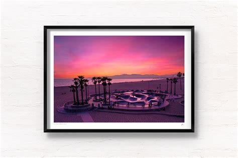 Venice Beach Skatepark Sunset | Framed Photography Prints