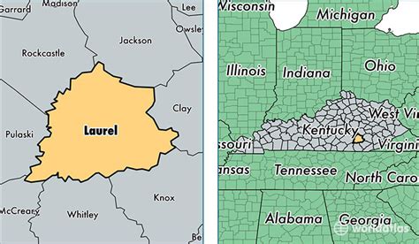 Laurel County, Kentucky / Map of Laurel County, KY / Where is Laurel ...