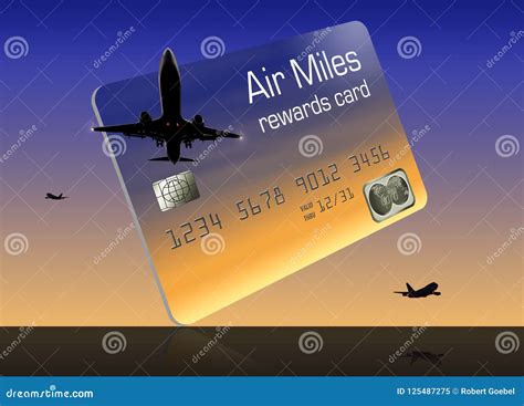 Here is a Generic Air Miles Rewards Credit Card. Stock Illustration ...