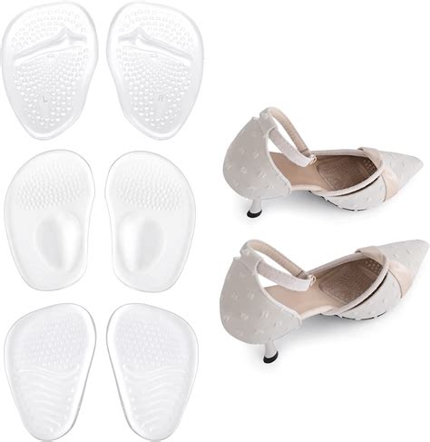 Amazon.com: Sibba 3 Pairs Gel High Heel Cushion Pads Metatarsal Pads Clear Gel Arch Support ...