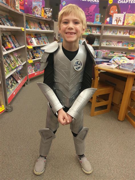 My son wanted to be Jim for halloween, i wouldnt let him bring the sword to the school bookfair ...