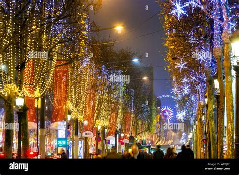 France, Paris, the Champs Elysees at Christmas Stock Photo - Alamy