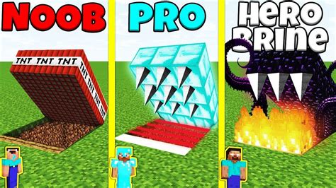 Minecraft Battle: NOOB vs PRO vs HEROBRINE: HIDDEN TRAP CHALLENGE | Animation