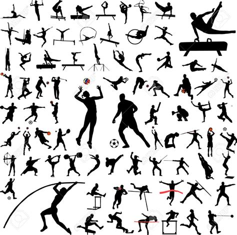 Track And Field Silhouettes Sport silhouettes vector | Stenslar ...