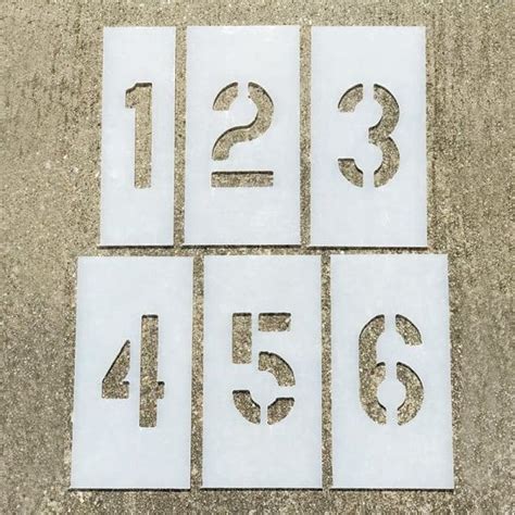 Pavement Stencils Single Numbers