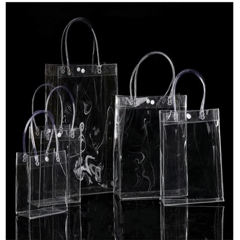 Free shipping 21x19x14CM Clear display bags small,Transparent gift plastic bag Mini PVC bags ...