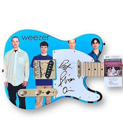 WEEZER Signed Guitar Custom 1/1 Graphics JSA COA RIVERS CUOMO BRIAN BELL PATRICK | eBay