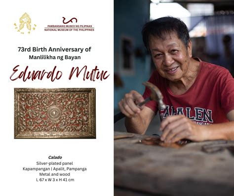 Manlilikha ng Bayan Eduardo Mutuc 73rd Birth Anniversary – National Museum