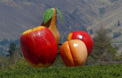 Giant Fruit Sculpture - Cromwell, New Zealand | Cromwell loc… | Flickr
