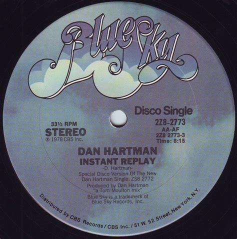 Dan Hartman – Instant Replay (1978, P, Vinyl) - Discogs