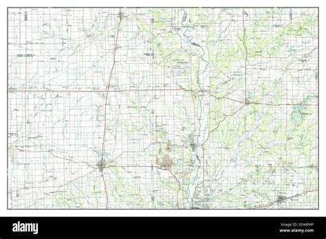 Paris, Illinois, map 1986, 1:100000, United States of America by Timeless Maps, data U.S ...