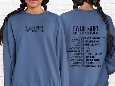 Eras Tour Blue Crewneck TS Merch Sweatshirt Dupe Gildan - Etsy