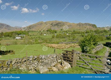 Lingmoor Fell Above Little Langdale in Lake District Stock Image ...