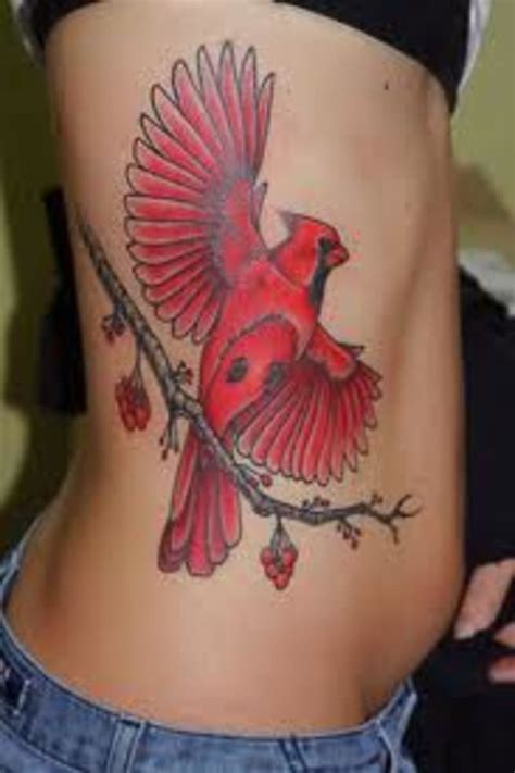 Female Cardinal Bird Tattoo