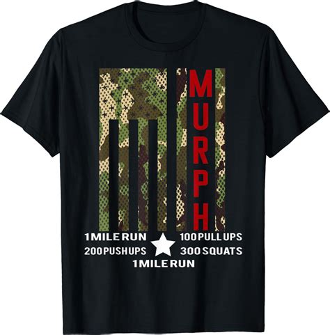 Amazon.com: Murph Challenge Shirt Memorial Day Workout WOD Camo Gym ...