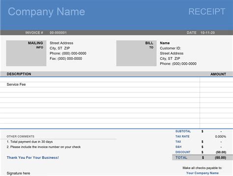 Invoice template excel - infologix