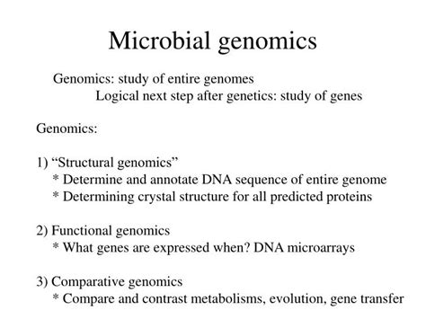 PPT - Microbial genomics PowerPoint Presentation, free download - ID ...