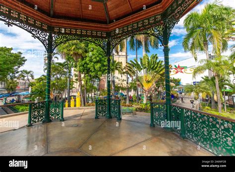 Mazatlan, Mexico-10 September, 2019: City plaza near Immaculate Conception Cathedral in Mazatlan ...