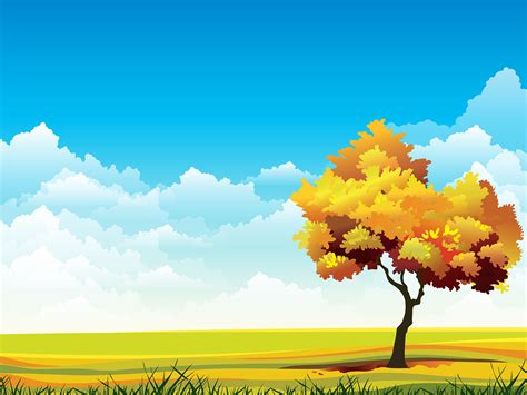 Landscape Backgrounds | Blue, Green, Nature Templates | Free PPT Grounds