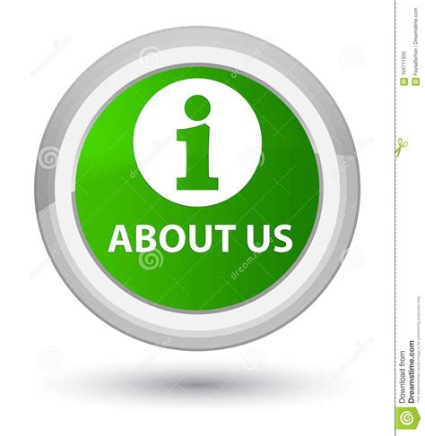 About Us Prime Green Round Button Stock Illustration - Illustration of support, green: 104711505