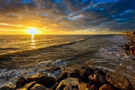 Glenelg Beach at Sunset stock photo. Image of night, horizon - 68621560