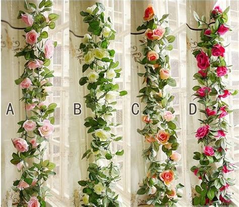 Flower Ivy Garland 86Artificial Silk Rose Garland 2 | Etsy