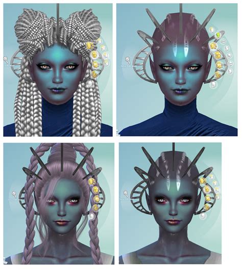 I can't decide if my aliens should go with or without hair. : r/Sims4