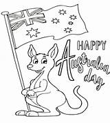 Printable Happy Australia Day coloring Page  Download Print Or Color sketch template