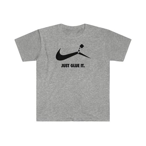 Nike Logo Parody T Shirt Funny Nike Tshirt Just Glue It Shirt Gift for Dads Diyer Shirt Diyer ...