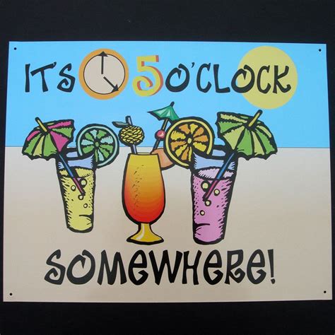 It's 5'oclock somewhere! | Clock, Oclock, Decorative tin