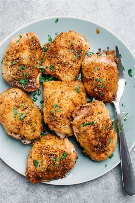 Crispy Baked Chicken Thighs | EASY Weeknight Dinner - The Spicy Apron
