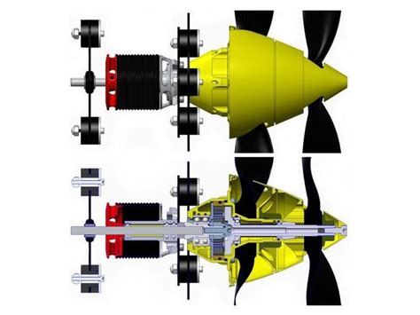 Contra Drive, Counter Rotating Propeller System (V4) | Aircraft mechanics, Aircraft design, Aircraft