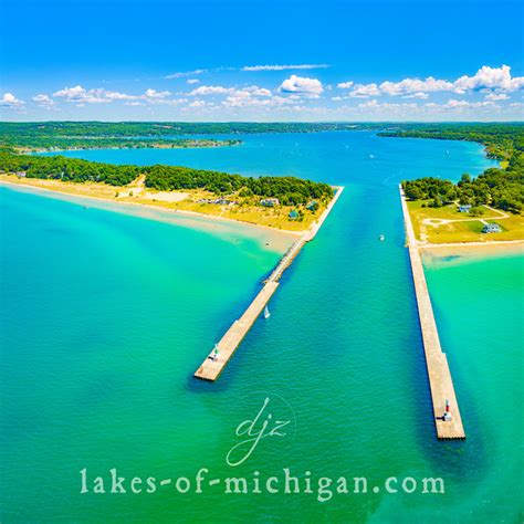 Portage Lake near Onekama, Michigan - Lakes of Michigan - Dan J. Zeeff